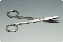 Operating Scissors (실험실용 가위_14cm) S/S 커브 - 고려에이스 쇼핑몰